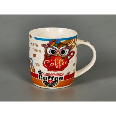 Кружка 5708 330мл Owl coffee микс 4диз 238826