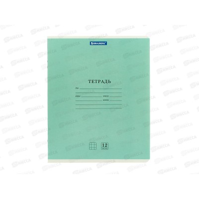 Тетрадь 12л кл. BRAU Классика, NEW зеленая., 105684 *20/280 Тетрадь 12л кл. BRAU Классика, NEW зеленая., 105684 *20/280
