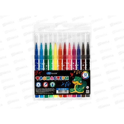 Фломастеры 12цв. BASIR Змея, MC-7105-12 *12/240 Фломастеры 12цв. BASIR Змея, MC-7105-12 *12/240