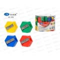 Точилка Basir 1отв. пласт., форма шестигранника асс. MC-3506  *72
