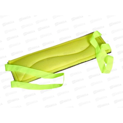 Мочалка жестко-мягкая банная Карамель с черным поролоном *25