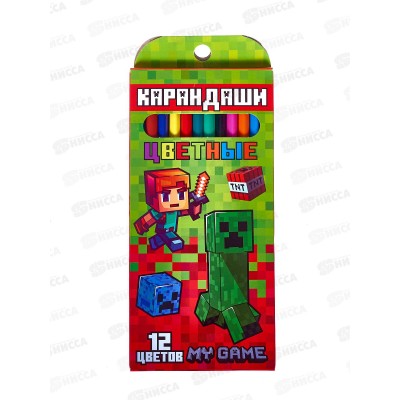 Карандаши 12цв CENTRUM My game, длин 177 мм., пл., 77210 *12/240