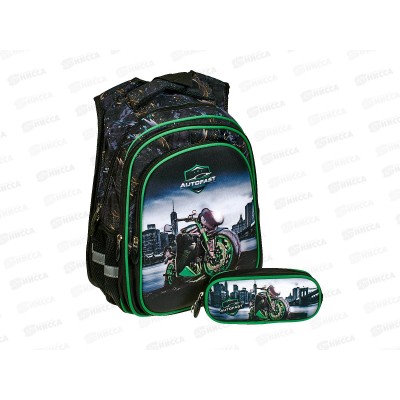 Рюкзак &quotМотоцикл&quot 30*11*40см, 3 отд, ортопедическая спинка, D-608B-389