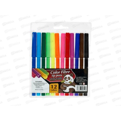 Фломастеры 12цв. "Панда" вентил. колпачек, D-608B-555 Фломастеры 12цв. "Панда" вентил. колпачек, D-608B-555