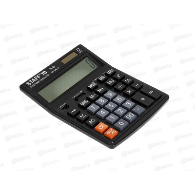 Калькулятор STAFF-444 12 разр двойн пит 199*153мм 250303