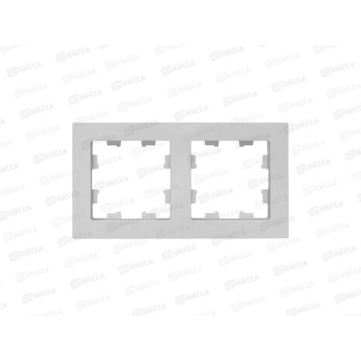 Рамка на 2 поста EKF алюминий, пластик Эпика