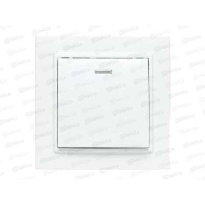 Выключатель EKF Минск 1-клавишный, скрытой установки с индикатором,10А, белый Выключатель EKF Минск 1-клавишный, скрытой установки с индикатором,10А, белый