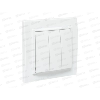 Выключатель EKF Минск 3-клавишный скрытой установки, 10А, белый