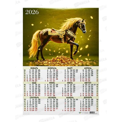 Календарь листовой 2026 А2 КП Символ года, 9621 *30