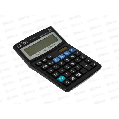 Калькулятор Perfeo PF_E1234 бухгалтерский 16раз. GT, черный