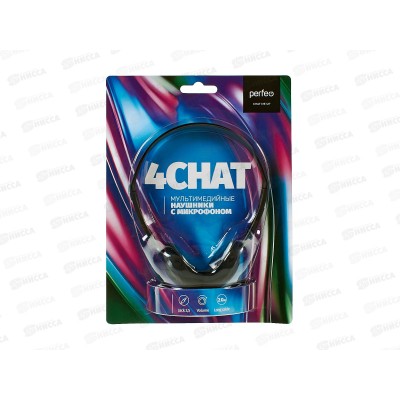 Гарнитура Perfeo 4CHAT стерео накладная, черная Гарнитура Perfeo 4CHAT стерео накладная, черная