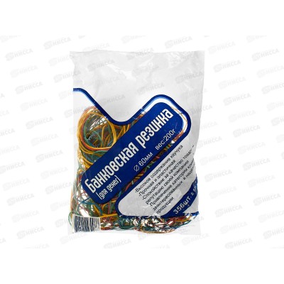 Резинка д/денег Альянс 200гр 60мм цветная *100