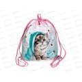 Мешок д/обуви  Hatber Милый котик 41*49см.,19022