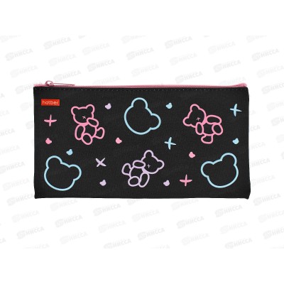Пенал Hatber 205*110мм Мой мишка. мягк.,молн.,63174 *12
