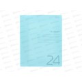 Тетрадь 24л лин. Hatber пластик.обл. скоба Голубая, 083595 *20/100
