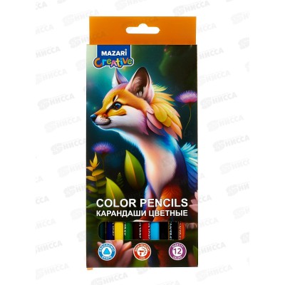 Карандаши 18цв MAZARI мягкие M-7095-18 *8/160 Карандаши 18цв MAZARI мягкие M-7095-18 *8/160