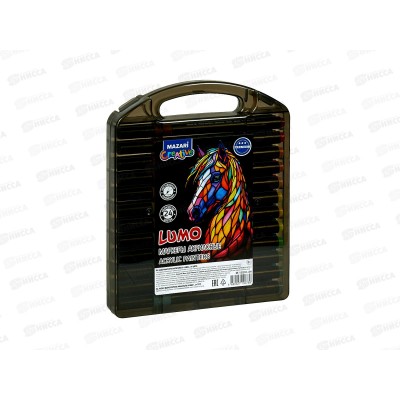 Маркеры MAZARI Lumo акриловые 24цв, M-15231-24 *30