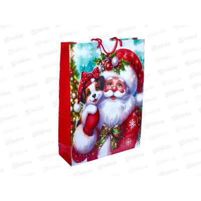 Пакет подарочный бумажный Mazari Новый год Сказка 32*44*11см М-8259