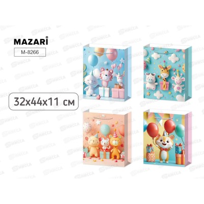 Пакет подар. бумажный Mazari Детский 32*44*11см М-8266