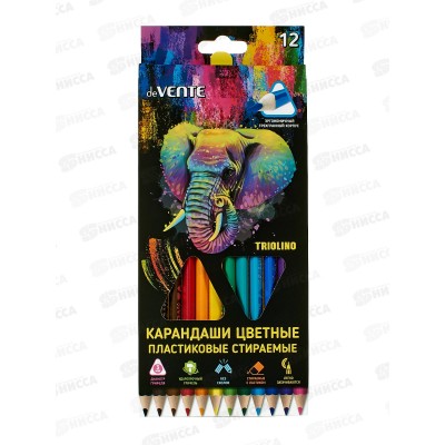 Карандаши 12цв deVente Triolino Erase трехгр. стир-е  5022550 *12/240 Карандаши 12цв deVente Triolino Erase трехгр. стир-е  5022550 *12/240