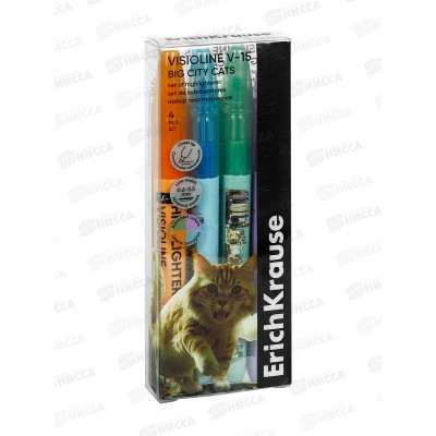 Маркеры EK V-15 текст., 4цв., 63369 *24