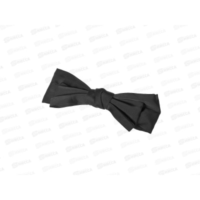 Заколка-автомат с бантом шёлк черная 18см №9655