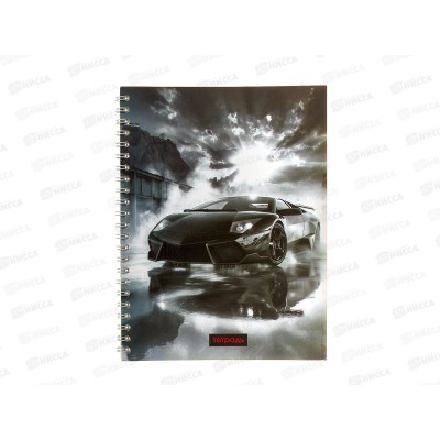 Тетрадь 40л лин. Апплика Черное авто, греб С0155-09  *80