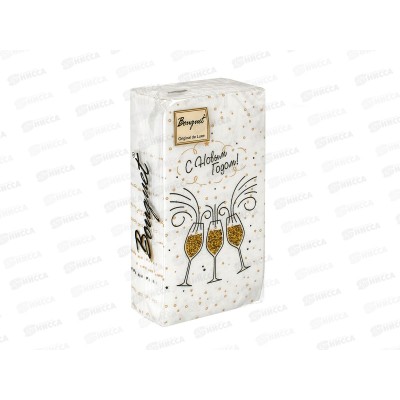 Салфетки 2сл 20л  33*33 Bouquet Original 1/8 С Новым годом *12 25417
