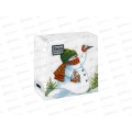 Салфетки 1сл 40л 24*24 Desna Design Снеговик и снегири,25195*32