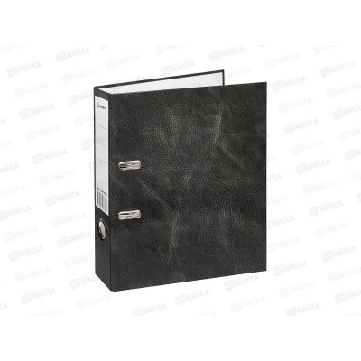 Регистратор А4 75мм LAMARK черный &quotКожа&quotсобр., 802 *30