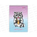 Скетчбук Lamark А5 40л Сластена Енот,греб, 80365 *35