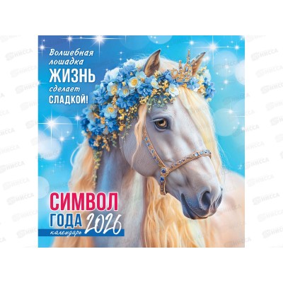Календарь перекидной 2026 ЛиС Символ года. (коллаж) Волшебная лошадка, ПК-26-004