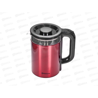 Чайник электр. SA-2742MR 1,8л стекло подсветка