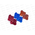 Крабик пластик 4,5см &quotБабочка&quot с цветком №9361 (уп 6шт)