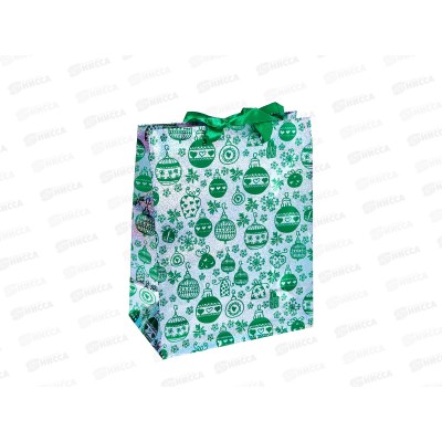 Пакет подарочный г/ф 18*23 зеленый Шары Р725-1 *12