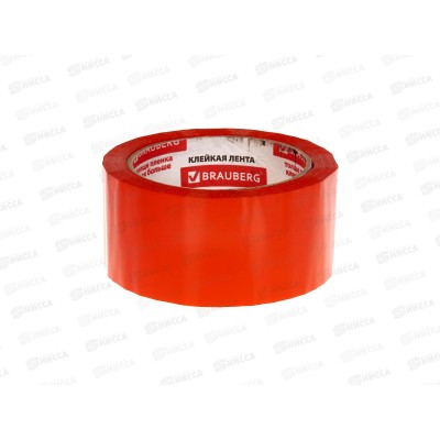 Скотч 48*66м цв. оранжевый Brauberg 45мкм, 440154 *36