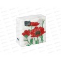 Салфетки 1 слойные 40 листов 24*24 Desna Design Рисунок с маками, 57586 *32