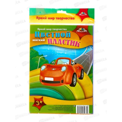 Цветной мягкий пластик 4цв Машинка С2539-02/100