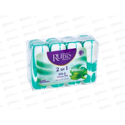 Rubis мыло экопак Milk&Green Tea 360г *24