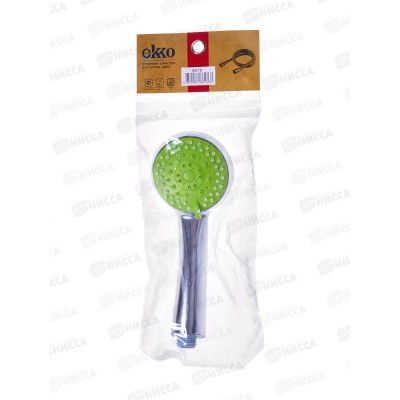 Лейка для душа хром, ek18 3-режимная зеленый/хром Лейка для душа хром, ek18 3-режимная зеленый/хром