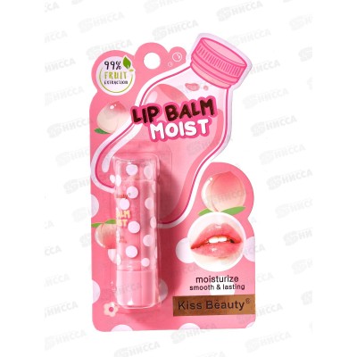 KissBeaity бальзам тинт детский для губ персик 3,5г