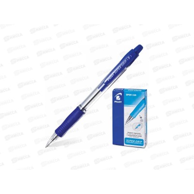 Ручка авт. PILOT Super grip, синяя, мас., 0.21мм, BPRG-10R- *12/144