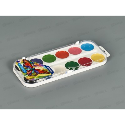 Акварель Alingar карамельная 12цв. Бабочка п/у, б/к, AL-6805 *88