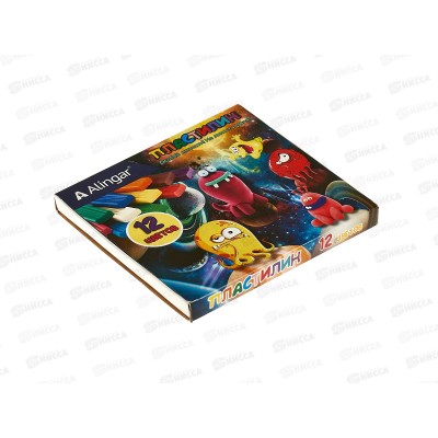 Пластилин 12цв 180г Alingar Монстрики,AL8354 *19 Пластилин 12цв 180г Alingar Монстрики,AL8354 *19