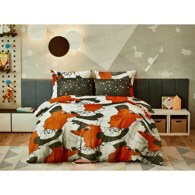 Комплект постельного белья 1,5 спальный Бязь 120гр НН Три медведя 500446-1+571111-2 70*70(1)