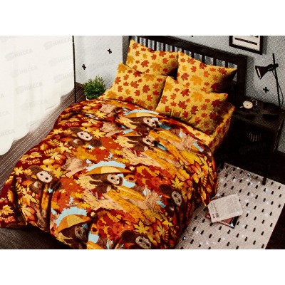 Комплект постельного белья 1,5сп Поплин НН Чебурашка Золотая осень 500277-1+500278-1 50*70(1)
