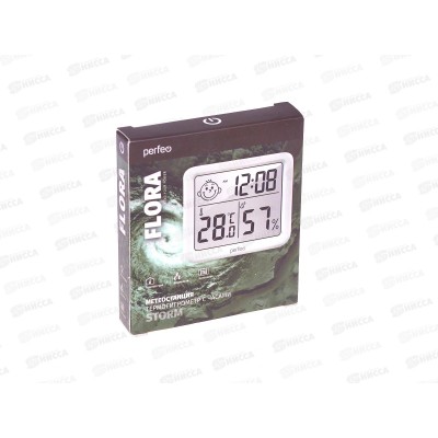 Часы-метеостанция Perfeo Flora температура, влажность, время, PF_E2053 Часы-метеостанция Perfeo Flora температура, влажность, время, PF_E2053