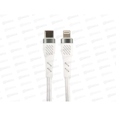 Кабель PERFEO USB C вилка - Lightning вилка, 60Вт, белый, 1м., C1004