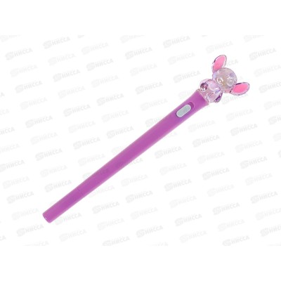 Ручка шар. MAZARI Ушастик синяя, 0.7мм,с подсвет. M-15624-70 *36