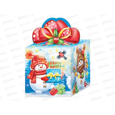 Коробка картонная 0,4кг Снеговички 100*100*110/160 *300